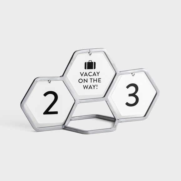 Dayspring-Geometric Countdown Calendar with 8 Interchangeable Messages - Silver - Picture 4 of 6